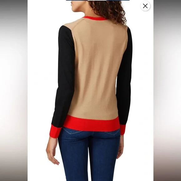 Tory Burch Madeline Colorblock Cardigan (size S) - Picture 3 of 15